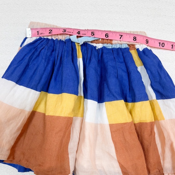 Hello Simone x Monoprix color block cute skirt sz 3-4 blue, peach, tan, yellow - Picture 4 of 7
